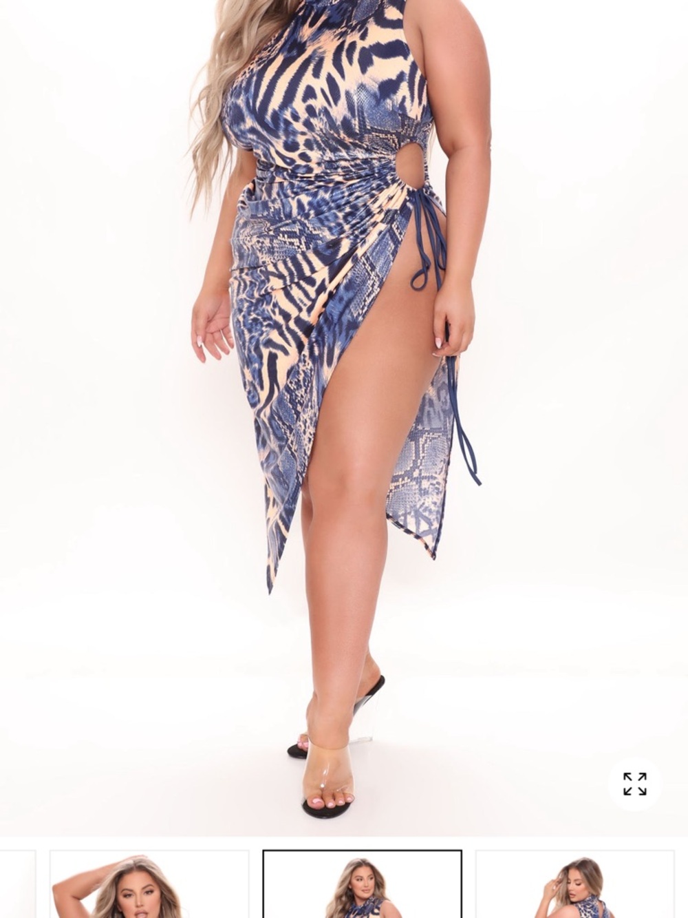 Fashion Nova Slitsation Midi Dress - Picture 5 of 5